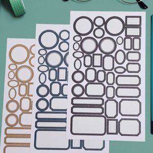 다꾸스티커 제목 빈티지 네모 라벨 이름표 다이어리데