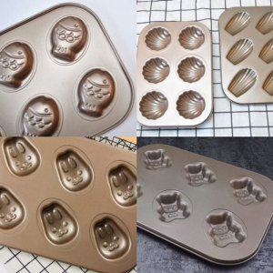 6구 제과제빵 몰드 팬 베이킹 마들렌틀 홈베이킹 베이