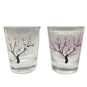 변색 예쁜 선물 소주잔 술잔 유리 벚꽃
