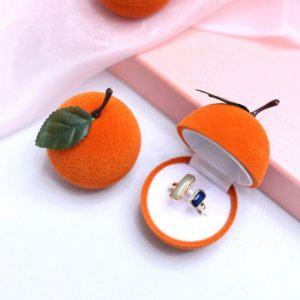 함 쥬얼리 보관 하드 케이스 느낌상점 반지 모양 감귤