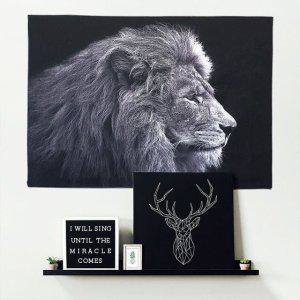 패브릭 포스터 사자 M 대형