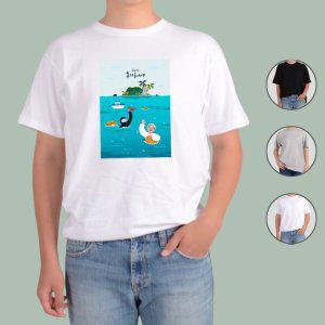 반팔티셔츠 해녀 제주 힐링여행 한라산 귤 그림 다양한색상 전사이즈