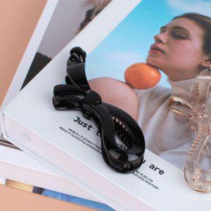 리본 빗살 바나나핀 블랙 반묶음