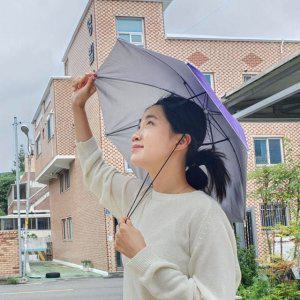 쓰는 우산모자 소형 머리에 퍼플