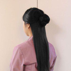 머리끈 블랙 똥머리 올림머리 가발