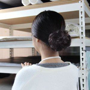 가발 자연갈색 집게핀 똥머리 올림머리