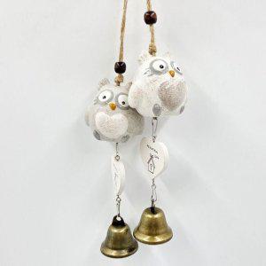 풍경종 부엉이 도자기