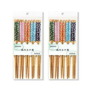 대나무 5P 고급 젓가락 블러썸 세트 2세트 일본식