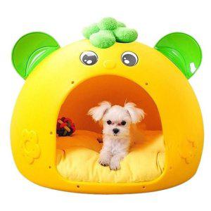레드퍼피 강아지하우스 펫하우스 쿠션포함 (옐로우) (쿠션별매) 펫하우스 애견 강아지집