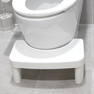 심플 화이트 변기 플라스틱 발판 화장실