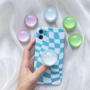 거치 스마트톡 투명 반구 그립 레진 물방울 핸드폰