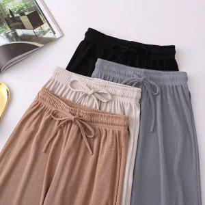 팬츠 와이드 플리츠 고무줄 바지 밴딩 쿨 냉장고바지