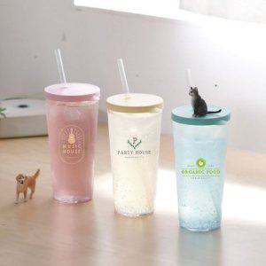 국내생산 09907 제작 주문 670ml 빨대컵 DD 심플