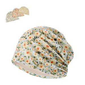 두건 비니 실내 수면 여성 플라워 얇은 병원 식당