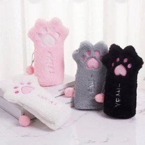 귀여운 뽀글이 14세 만 이상사용 1+1 필통 고양이발