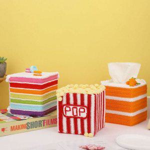 패키지 케이스 코바늘 만들기 티슈커버 티슈 뜨기 키트 DIY