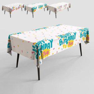 테이블보1+1 생일 일회용 식탁보 장식소품 파티