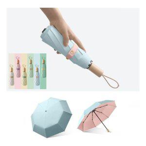 3단 휴대용 우드손잡이 우산 미니 자외선차단 우양산