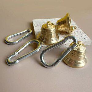 2종세트 방울종 카라비너 황동 신주벨 등산용 배낭종