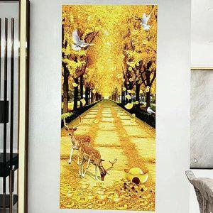 현관 스티커 벽그림 선물 황금가득 개업 벽지 돈나무 집들이