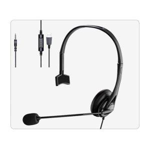 타입 헤드셋 3.5mm 유선 강의 마이크 온라인 수업