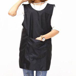 블랙 망사앞치마 보조 작업복 주방 미용사 식당 여름
