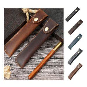 필통 만14세이상사용 핀홀더 보관 펜 1구 가죽파우치