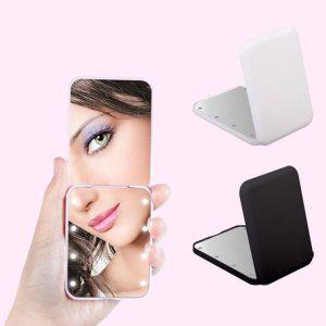 화장 LED 뷰티 휴대거울 메이크업 확대 접이식 양면