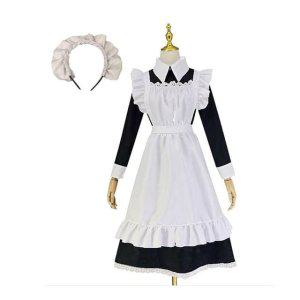 드레스 메이드복 코스프레 코스튬의상 긴팔 무대복