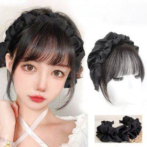 스타일링용 머리띠 앞머리 자연스러운 곱창 가발 프릴