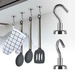 현관문 열쇠 자석후크4P 다용도 현관마스크걸이 고리