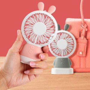 손선풍기 미니 핸디 LED 래빗선풍기 휴대용 목걸이