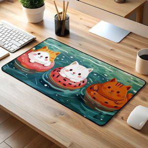 800X400 캐릭터 방수 굿즈 고양이 게이밍 마우스패드 (반품불가)