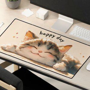 800x400 방수 마우스 장패드 귀여운 고양이 캐릭터