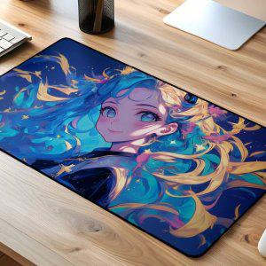 800x400 방수 게이밍 장패드 귀여운 캐릭터 파도