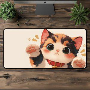800x400 방수 마우스패드 귀여운 고양이 일러스트