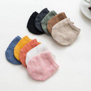 여성 무지 반양말 덧신 뮬덧신 5족 세트 편안한 착용감