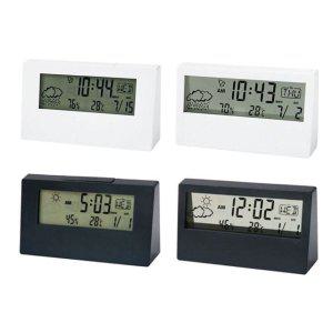 무소음 실내 시계 전자 탁상 관리 기후 LED 온습도계