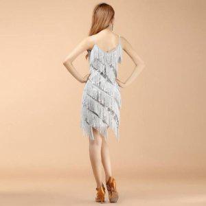 여성용 드레스 플라이 댄스복 무대 스커트 공연 원피스