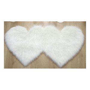 가정용 35x70cm 러그 소파 쌍하트 카페트 발매트 긴털