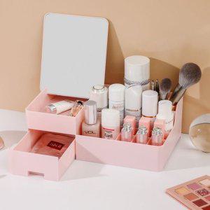 정리함 거울 정리박스 메이크업 수납형 키밍 화장품