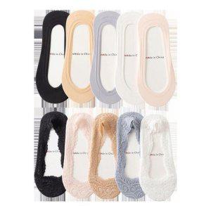 덧신 실크 페이크삭스 여성용 실리콘 레이스