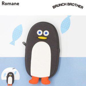캐릭터필통 대용량 귀여운 실리콘 삼각 학생 파우치 브런치브라더 펭귄 펜케이스 그레이펭귄