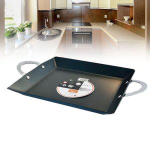 고기불판 솥뚜껑 주물팬 삼겹살 경질 사각 전판 중