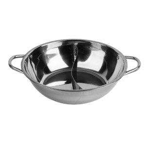 인덕션 겸용 두가지 맛 반반 냄비-32cm 훠궈용 샤브샤브 칸막이