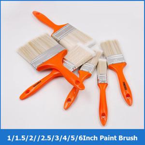 1/1.5/2/2.5/3/4/5/6 인치 페인트 브러시 홈 인테리어 페인트 브러시 플라스틱 손잡이 부드러운 헤어 브러시 벽 및 가구 페인트 도구