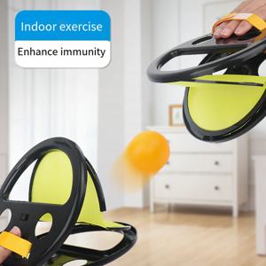 야외 부모-자식 던지기 및 잡기 공 게임 세트 - 성인 및 어린이를 위한 스포츠 피트니스 핸드 그립 볼 라켓 - 재미있는 장난감 선물 f