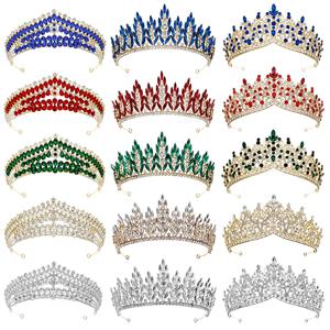 여성 럭셔리 로얄 크라운 라인 석 Tiaras 크라운 대형 Tiaras 크라운 라인 석 패션 디자인 액세서리