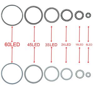 WS2812B 주소 지정이 가능한 Led 픽셀 링 8/16/24/35/45/60Leds WS2812 5050 RGB Led 다이오드 링 컬러 IC 내장 LED
