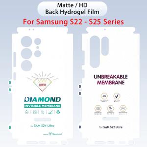 삼성 S25 S24 S23 S22 울트라 플러스 FE 전체 바디 방진 네트 투명 스크린 보호 필름, 백 하이드로겔 필름 무광/HD 1~2개